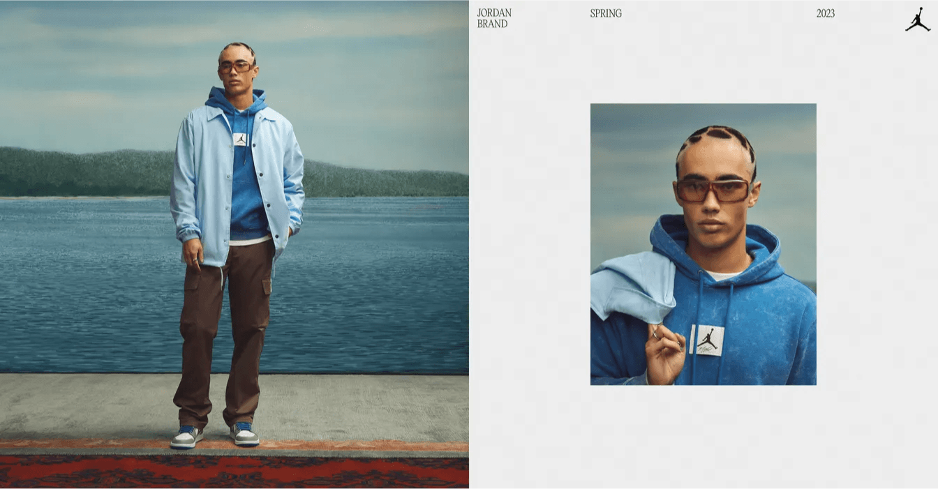 Person wearing Jordan Brand clothing by the waterfront